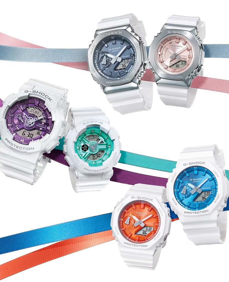 Часы Casio G-Shock GMA-S2100WS-7ADR (GMA-S2100WS-7A) — женские, белый