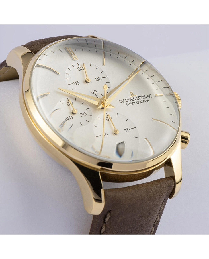 Часы Jacques Lemans Classic 1-2163G — кожаный, мужские