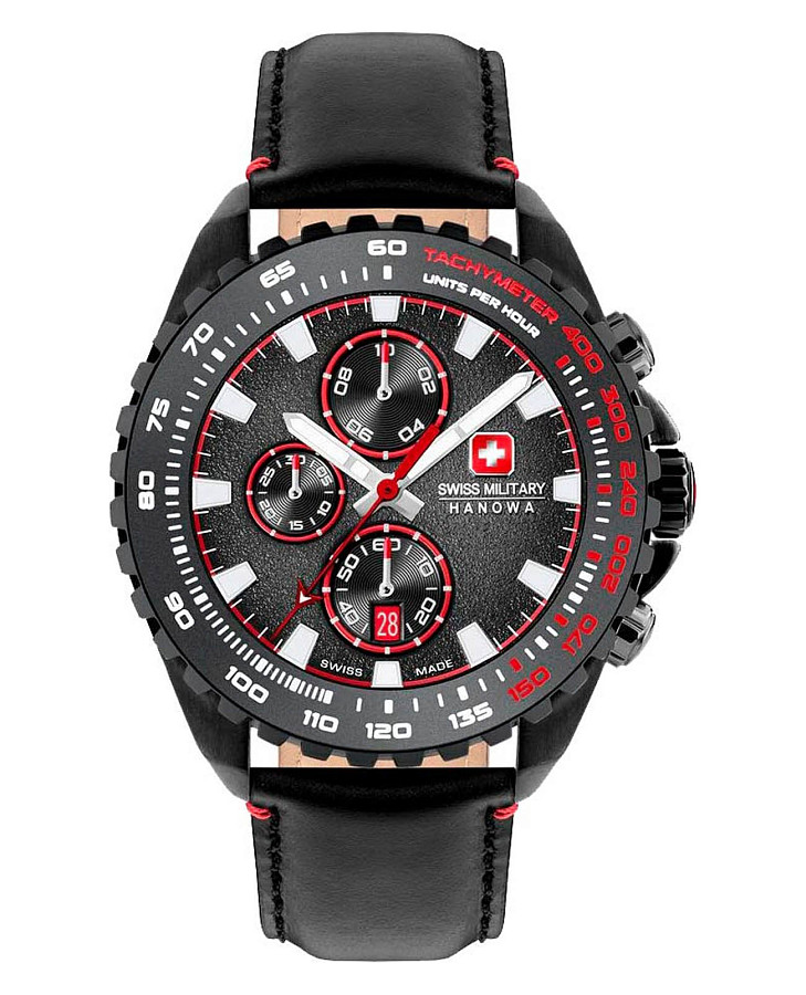 Часы Swiss Military Hanowa Stone Marten SMWGC0001832 — мужские, черный