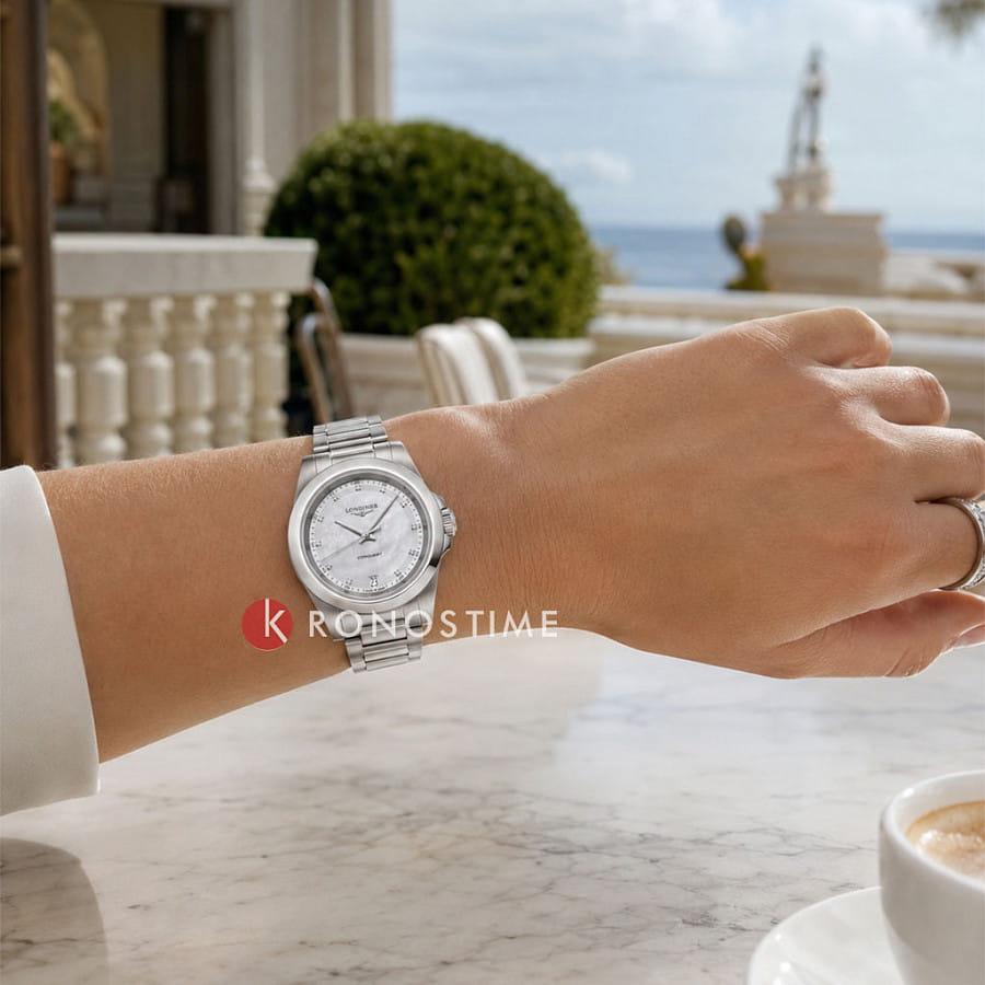 Часы Longines Conquest 34 mm L3.460.4.87.6 — Швейцария, кварцевые
