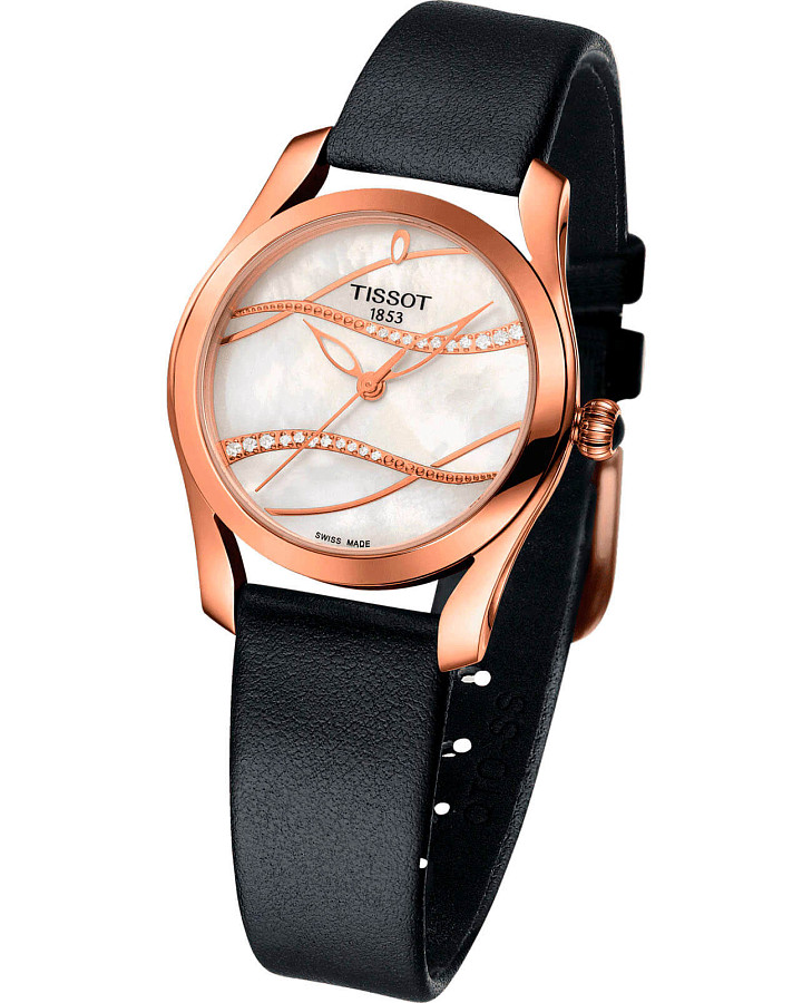 Часы Tissot T-Wave T112.210.36.111.00 — кожаный, женские