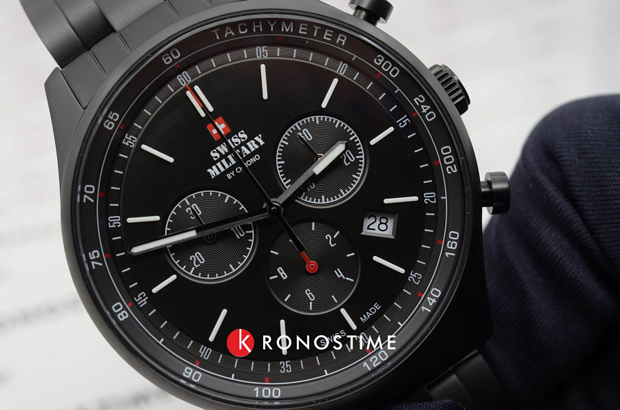 Часы Swiss Military by Chrono SM34081.04 — черный, сталь металл