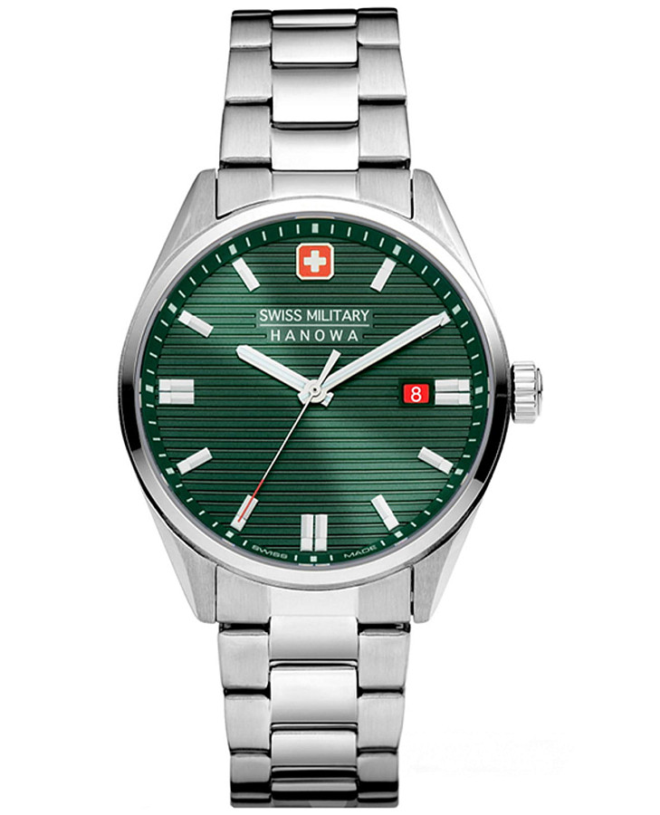 Часы Swiss Military Hanowa Roadrunner SMWGH2200105 — мужские, зеленый