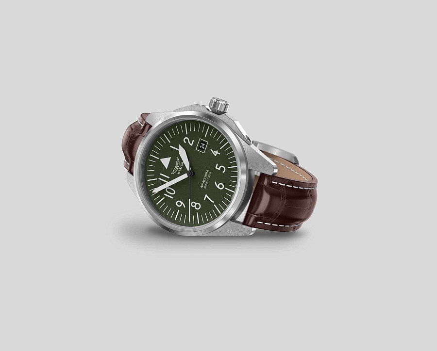 Часы Aviator Airacobra V.1.38.0.319.4 — мужские, кожаный