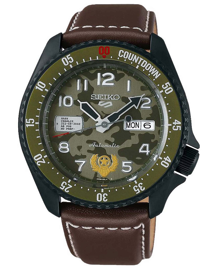 Часы Seiko SRPF21K1 — мужские, зеленый