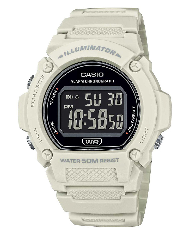 Часы Casio Collection W-219HC-8B — мужские, черный