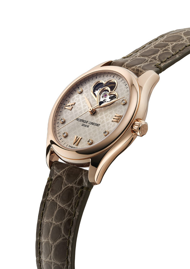 Часы Frederique Constant Ladies Automatic Double Heart Beat FC-310LGDHB3B4 — сталь металл, Швейцария