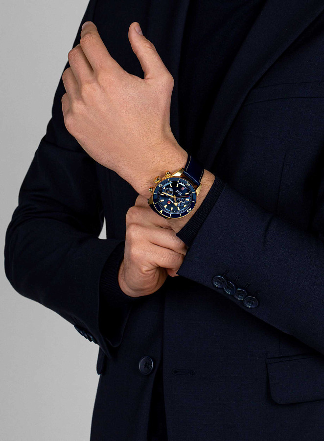Часы Rado Captain Cook Automatic Chronograph R32146208 — мужские, синий