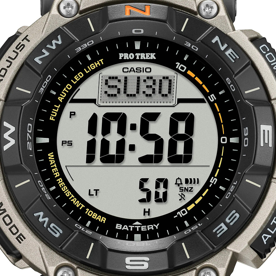 Часы Casio Pro Trek PRG-340T-7ER — мужские, титановый