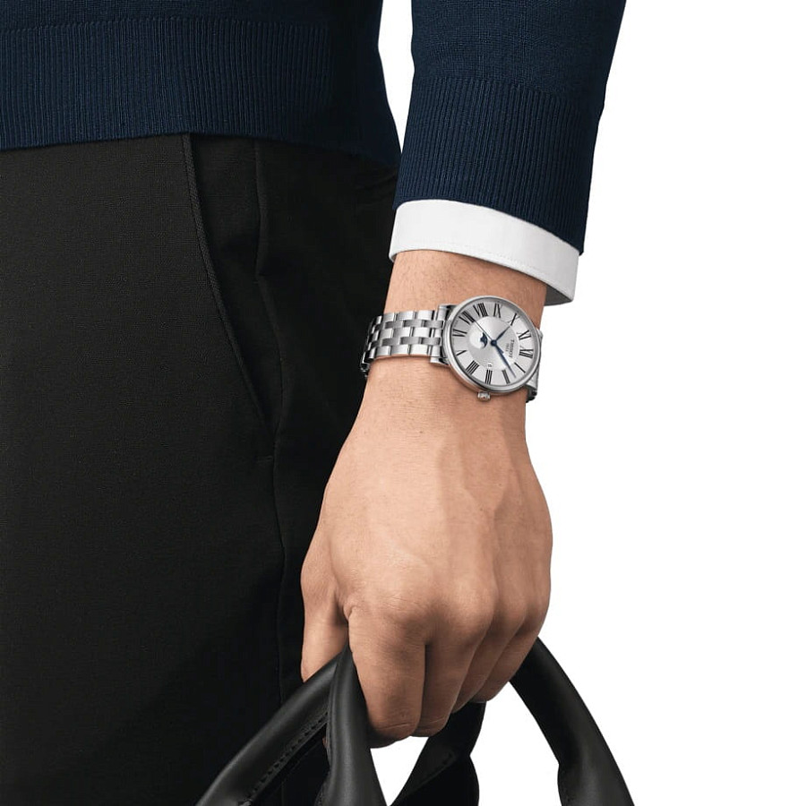 Часы Tissot Carson Premium Gent Moonphase T122.423.11.033.00 — Швейцария, кварцевые