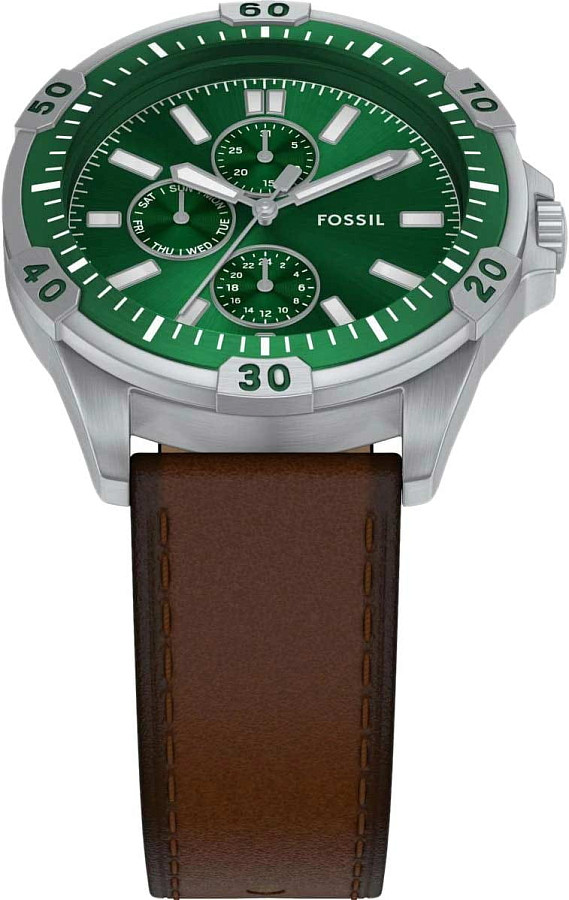 Часы Fossil Garrett FS6147 — мужские, кожаный