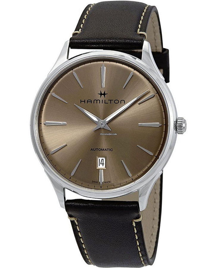 Часы Hamilton Jazzmaster Thinline Auto H38525721 — кожаный, мужские
