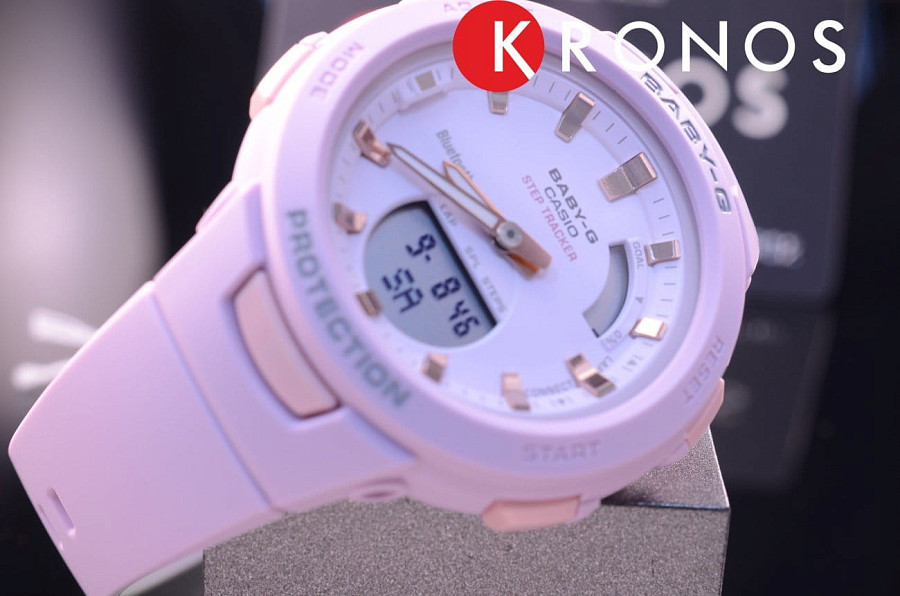Часы Casio Baby-G BSA-B100-4A2 — кварцевые, пластик