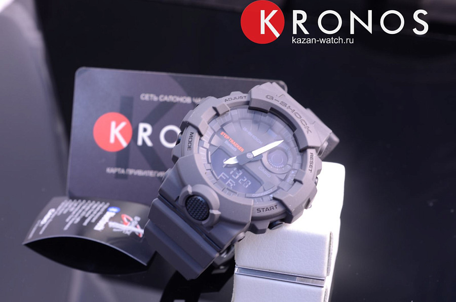 Часы Casio G-Shock GBA-800-8A — мужские, пластик