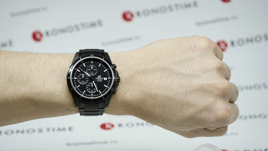 Часы Casio Edifice EFR-526BK-1A1 — Япония, кварцевые