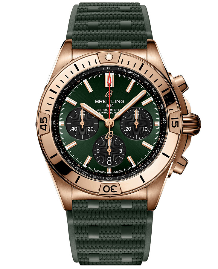 Часы Breitling Chronomat B01 42 RB0134101L1S1 — мужские, зеленый