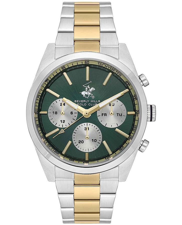 Часы Beverly Hills Polo Club Quartz BP3618X.270 — мужские, зеленый