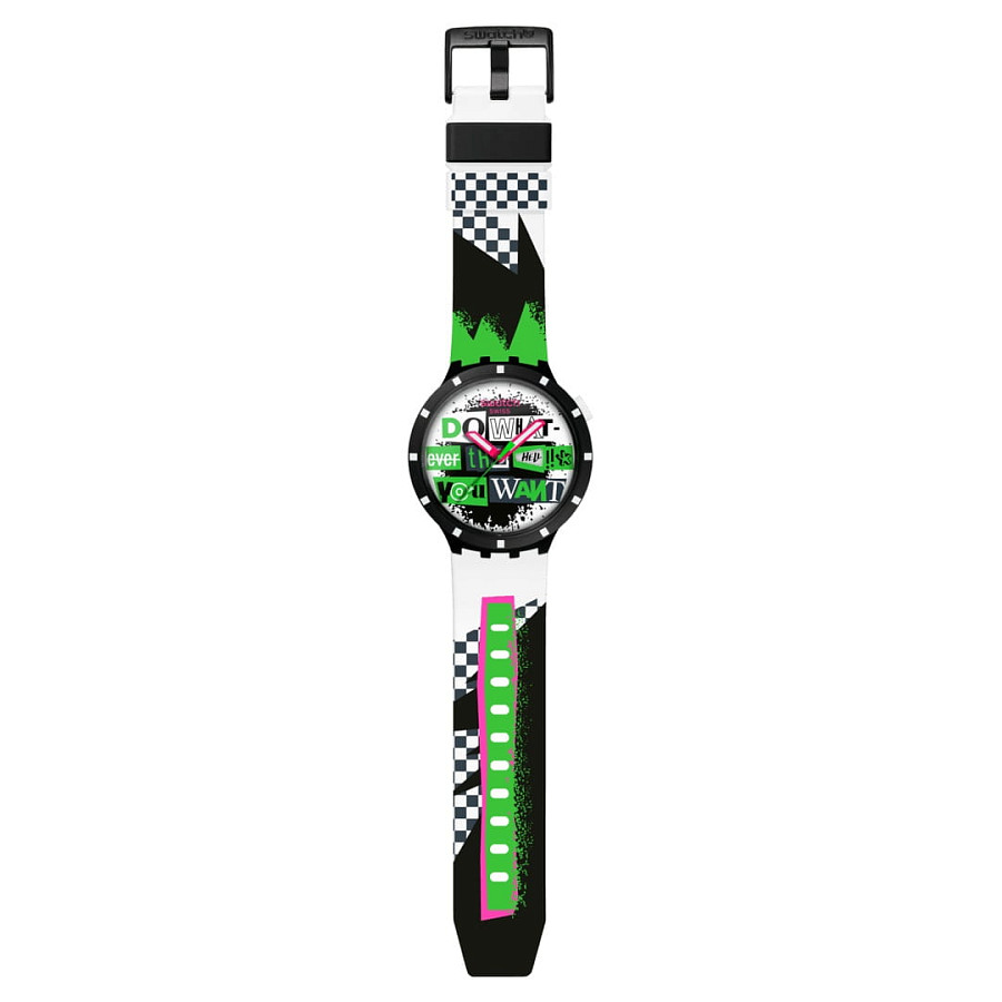 Часы Swatch Lash Out SB03B701 — силикон, мужские
