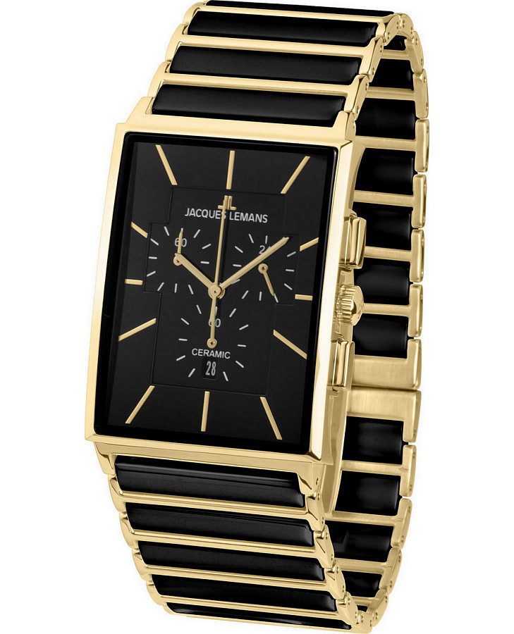 Часы Jacques Lemans High Tech Ceramic 1-1900C — мужские, черный