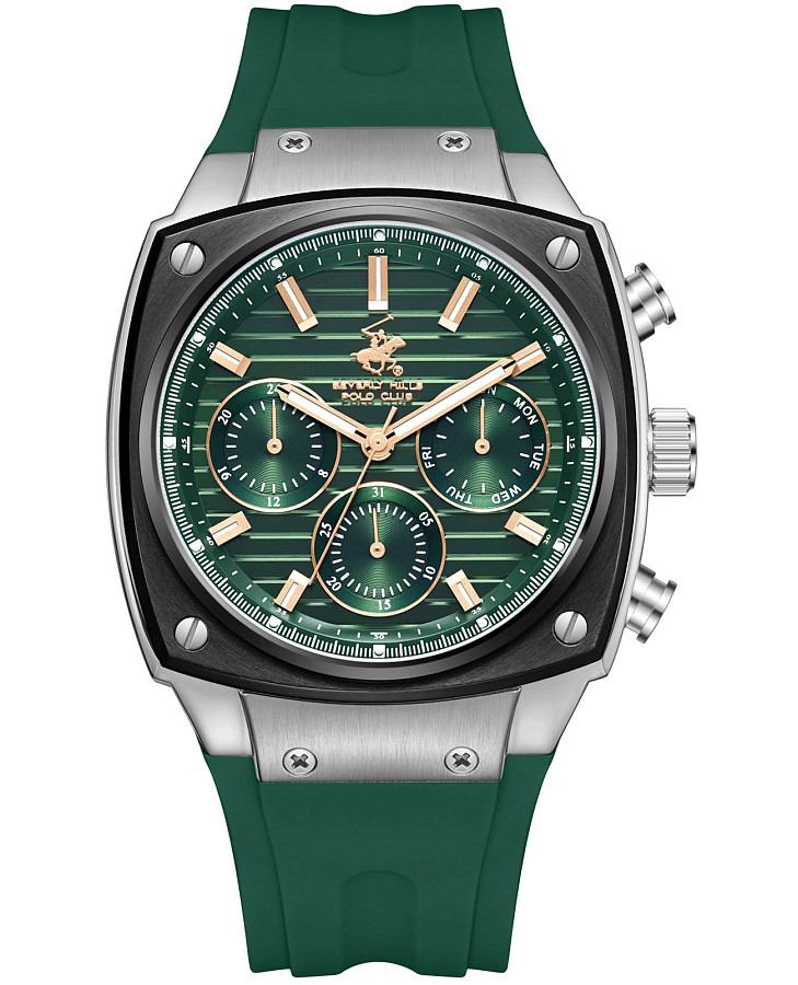 Часы Beverly Hills Polo Club BP3778X.377 — мужские, зеленый