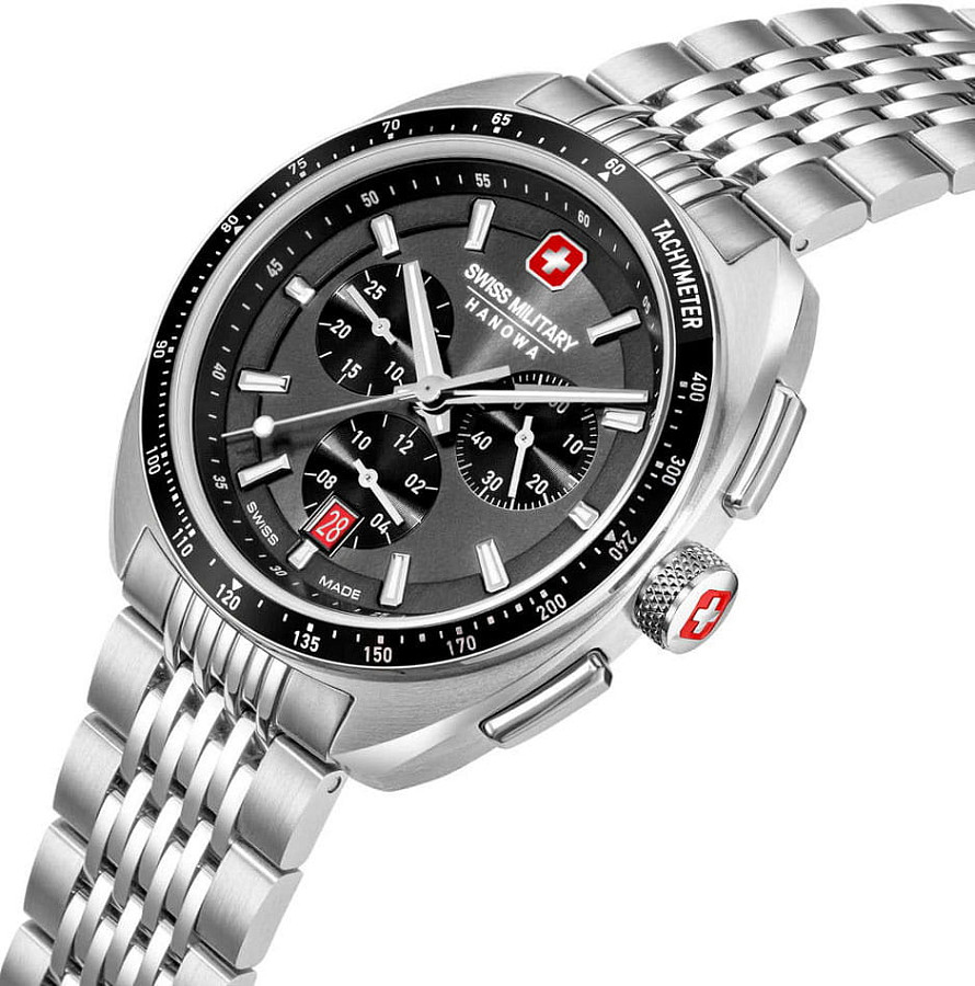 Часы Swiss Military Hanowa SMWGI0003302 — серый, сталь металл