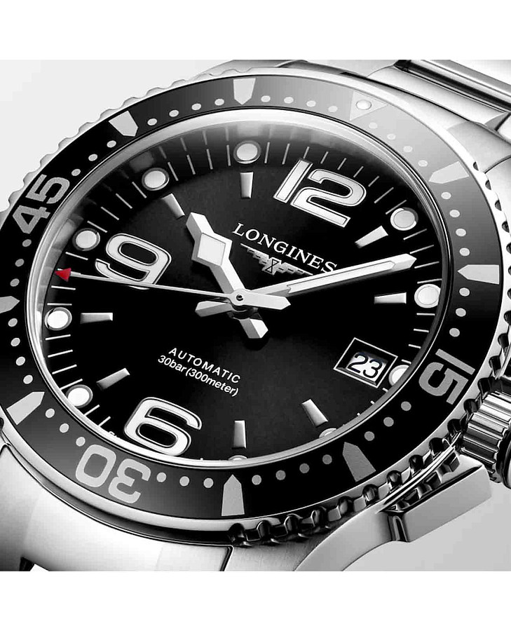 Часы Longines HydroConquest L3.741.4.56.6 — механические, металл сталь