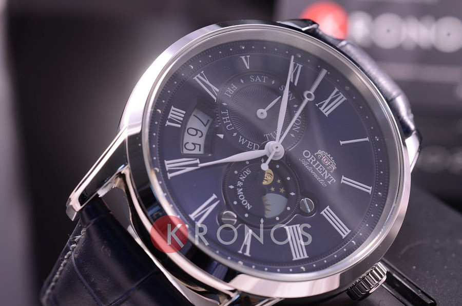 Часы Orient Sun And Moon AK00005D (FAK00005D) — кожаный, мужские