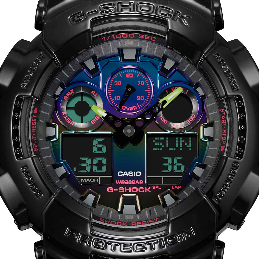 Часы Casio G-Shock GA-100RGB-1ADR (GA-100RGB-1A) — артикул GA-100RGB-1A