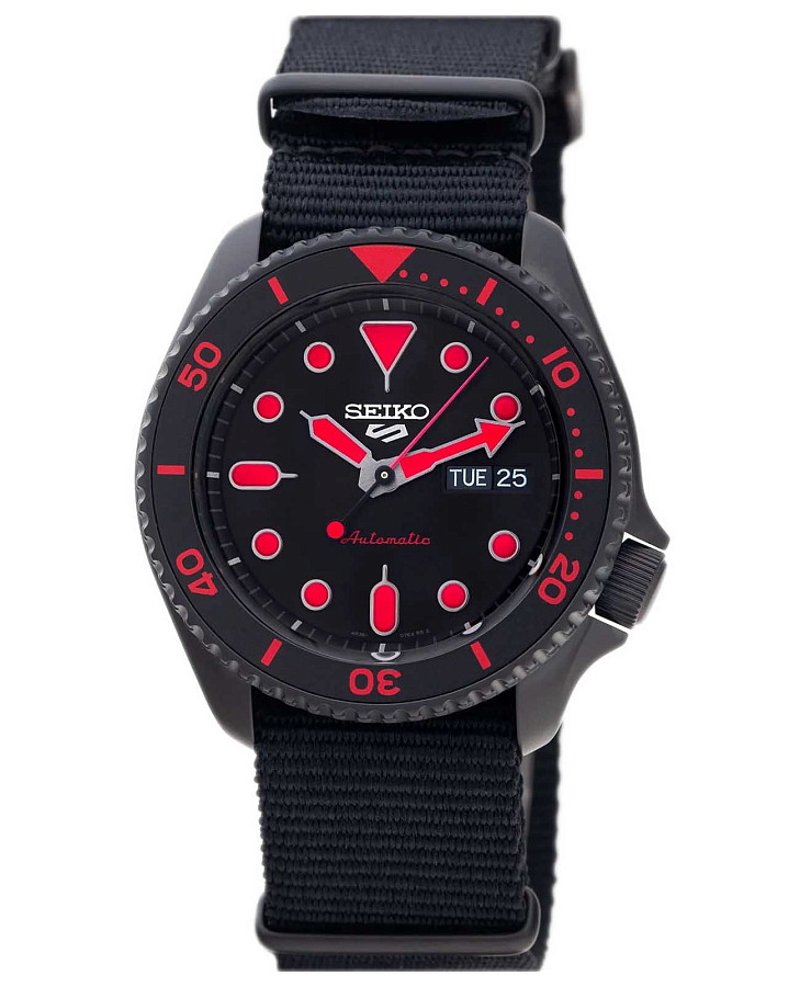 Часы Seiko 5 Sports SRPD83K1 — черный, сталь металл