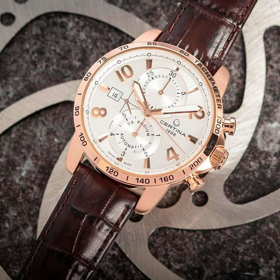 Часы Certina DS Podium Chronograph Automatic C034.427.36.037.00 — серебристый, сталь металл