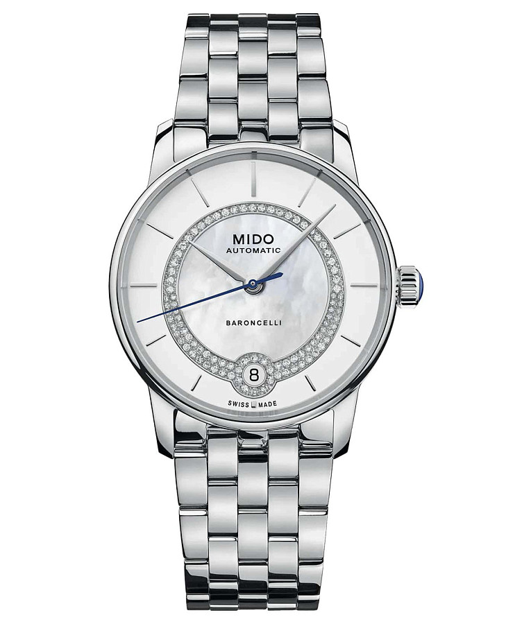 Часы Mido Baroncelli Lady Necklace M037.807.11.031.00 — женские, перламутровый