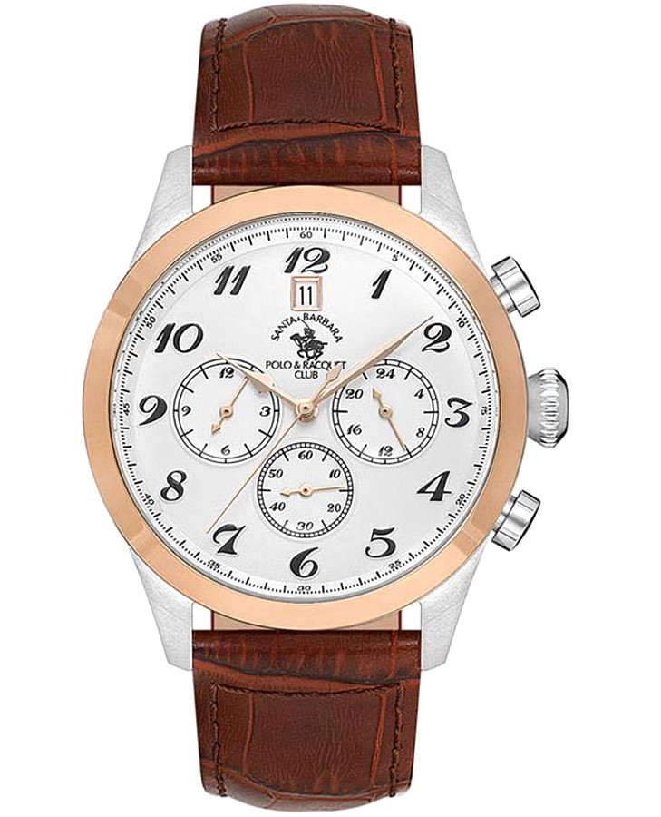 Часы Santa Barbara Polo & Racquet Club Noble SB.1.10551-4 — мужские, серебристый