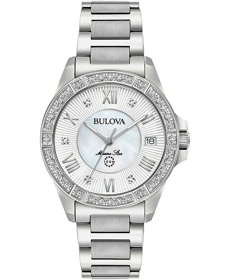 Часы Bulova Marine Star 96R232 — женские, перламутровый