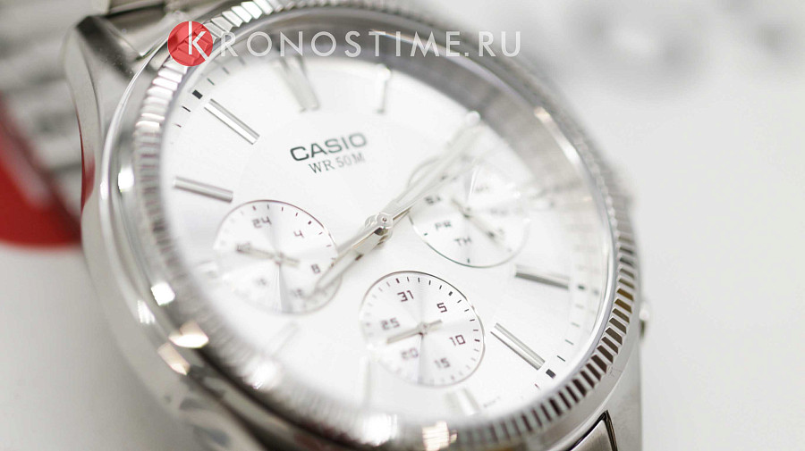 Часы Casio Collection MTP-1375D-7AVDF (MTP-1375D-7A) — серебристый, сталь металл