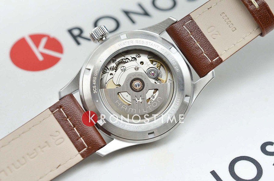 Часы Hamilton Khaki Field Auto H70455540 — мужские, кожаный