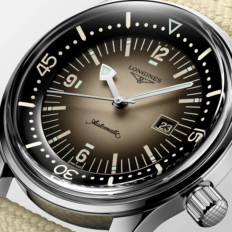 Часы Longines Legend Diver Watch L3.374.4.30.2 — механические, металл сталь