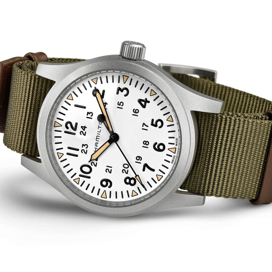 Часы Hamilton Khaki Field Mechanical 42mm H69529913 — металл сталь, Швейцария