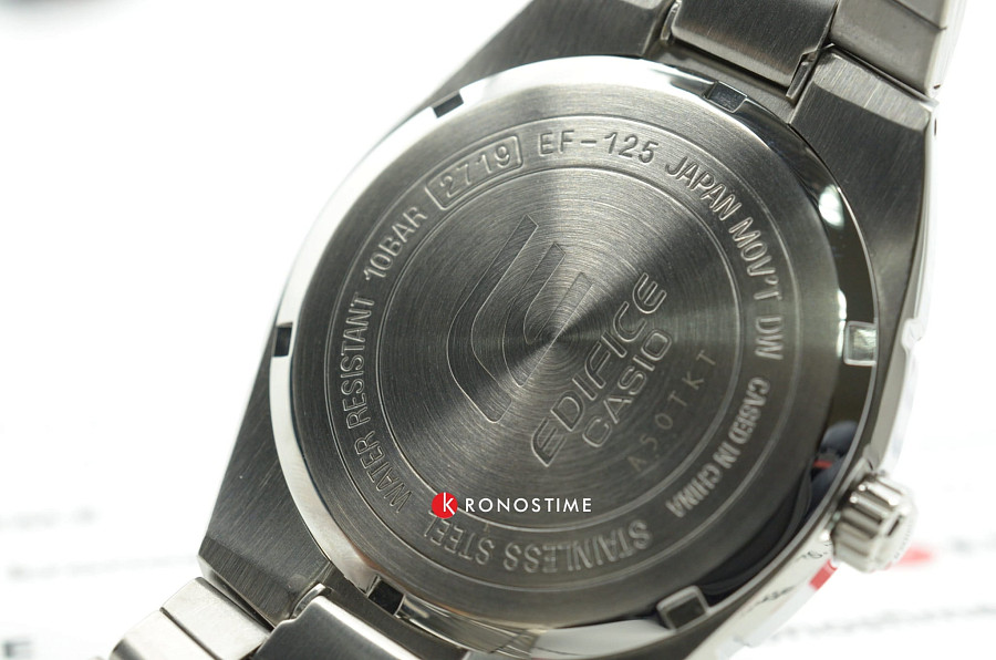 Часы Casio Edifice EF-125D-1A — кварцевые, Япония, мужские