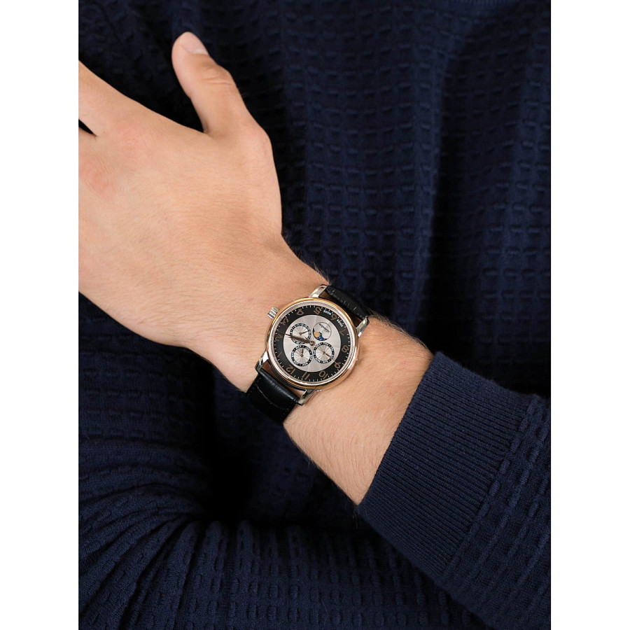 Часы Adriatica Moonphase A8274.R227QF — кварцевые, металл сталь