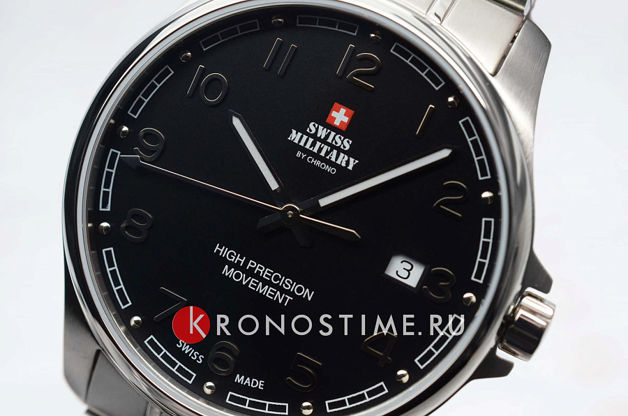 Часы Swiss Military by Chrono Сверхточные SM30200.16 — металл сталь, Швейцария