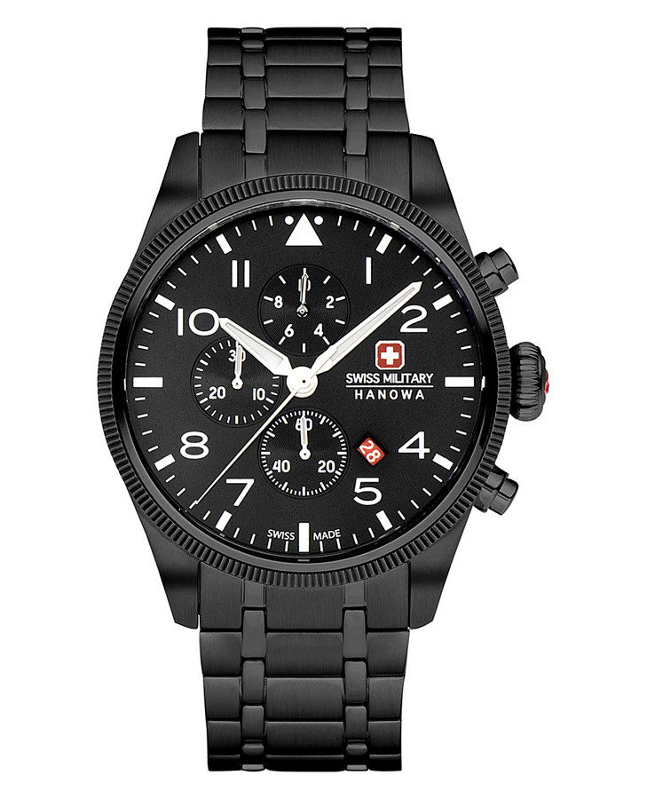 Часы Swiss Military Hanowa Thunderbolt Chrono SMWGI0000431 — мужские, черный