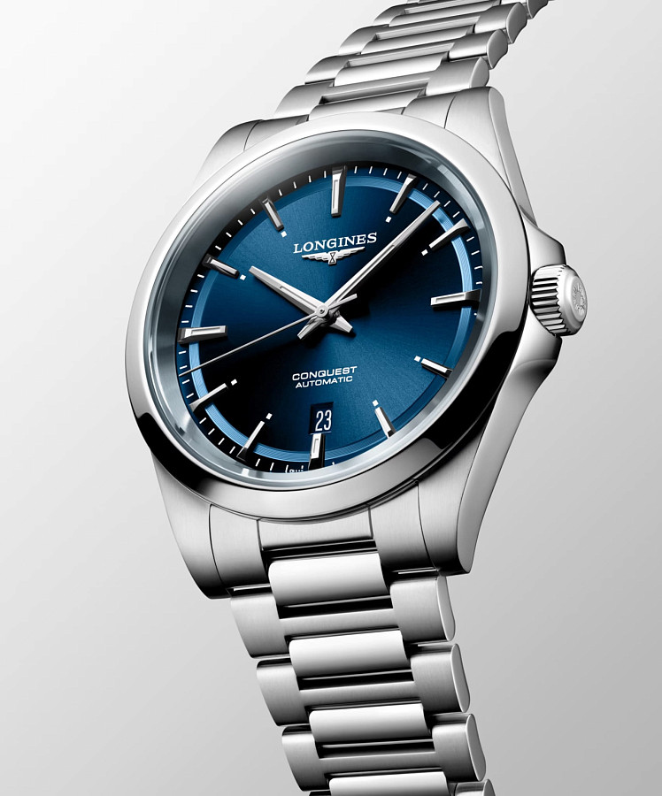 Часы Longines Conquest L3.830.4.92.6 — мужские, серебристый