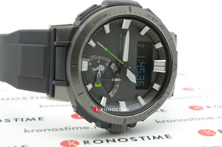Часы Casio Pro Trek PRW-70Y-1 — кварцевые, сталь карбон пластик