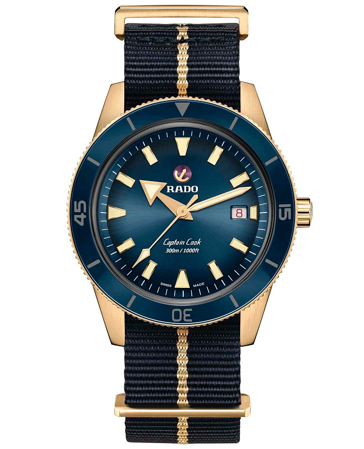 Часы Rado Captain Cook Automatic Bronze R32504207 — мужские, синий
