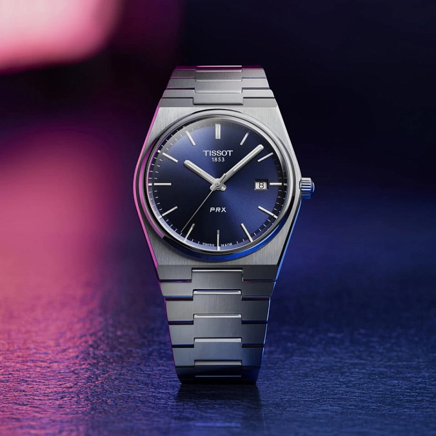Часы Tissot PRX Ocean Blue T137.410.11.041.00 — синий, сталь металл