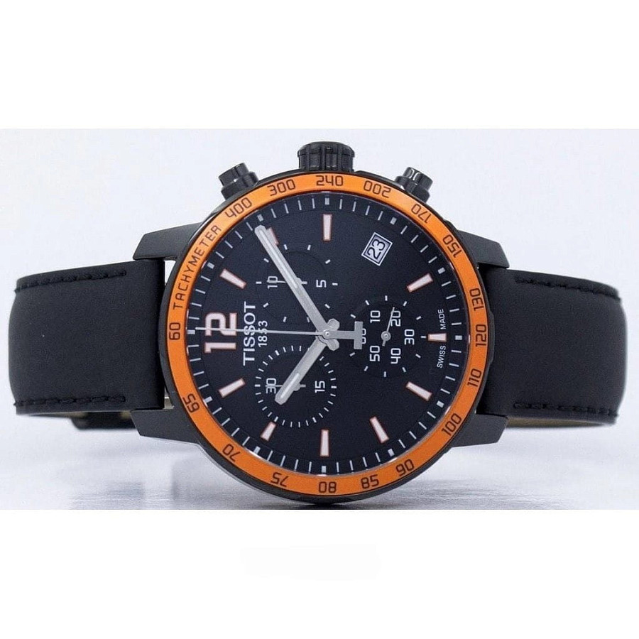 Часы Tissot T-Sport Quickster T095.417.36.057.01 — мужские, кожаный