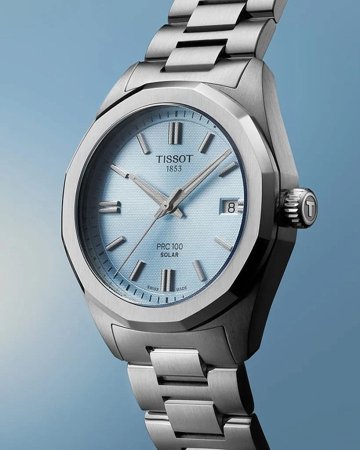 Часы Tissot PRC 100 Solar Quartz 34mm T151.822.11.351.00 — женские, серебристый
