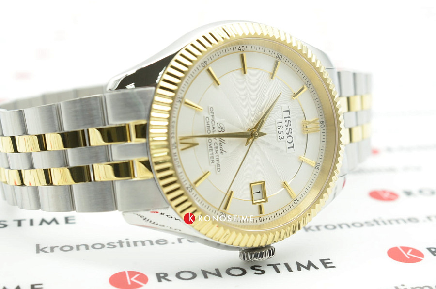 Часы Tissot Ballade Powermatic 80 Silicium T108.408.22.278.01 — мужские, сталь c pvd покрытием