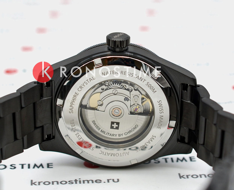 Часы Swiss Military by Chrono Diver SMA34075.04 — механические, Швейцария, мужские