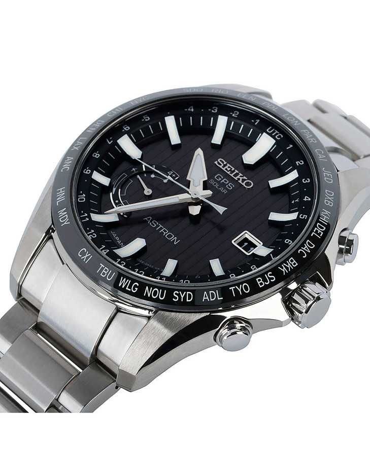 Часы Seiko Astron GPS Solar SSE161J1 — кварцевые, керамика металл сталь